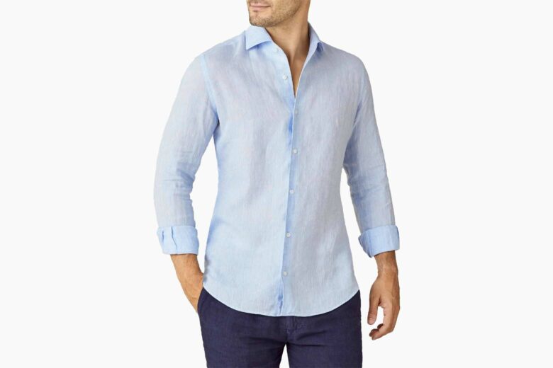 best linen shirts men luca faloni portofino review - Luxe Digital