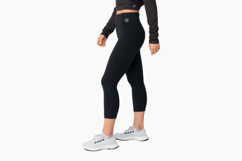 Best Deal for Beyond Yoga Women's Back Gather Capri Leggings, Aviator