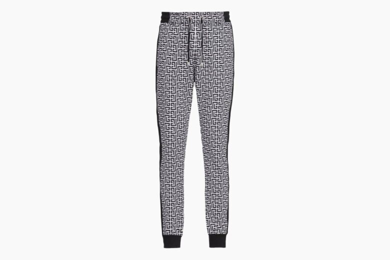 Balmain monogram-print Track Pants - Blue