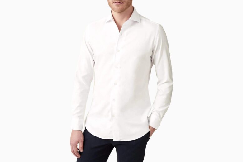 Brunello Cucinelli Cotton Long Sleeved Shirt in White for Men Mens Clothing Shirts Formal shirts 
