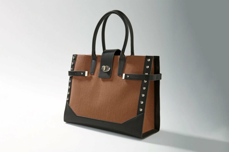 white house black market studded canvas tote luxe digital