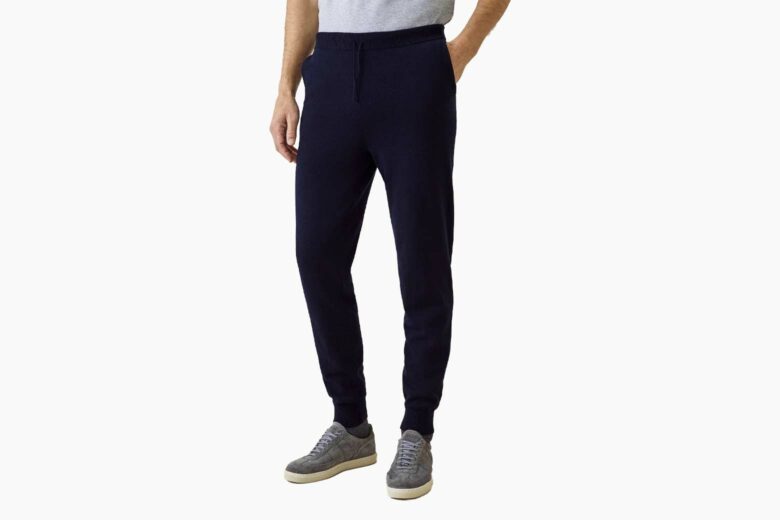 best joggers men luca faloni midnight blue pure cashmere review - Luxe Digital