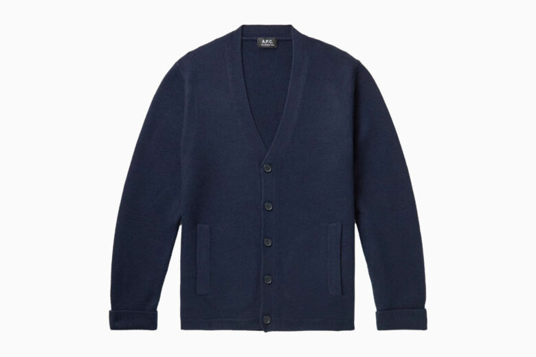 best cardigan sweaters men apc gabriel wool cardigan review - Luxe Digital
