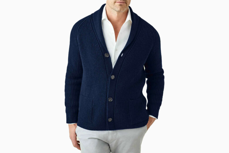 best cardigan sweaters men luca faloni chunky knit review - Luxe Digital