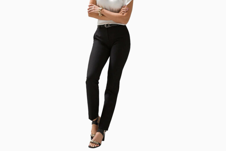 best work pants women whbm elle slim review - Luxe Digital