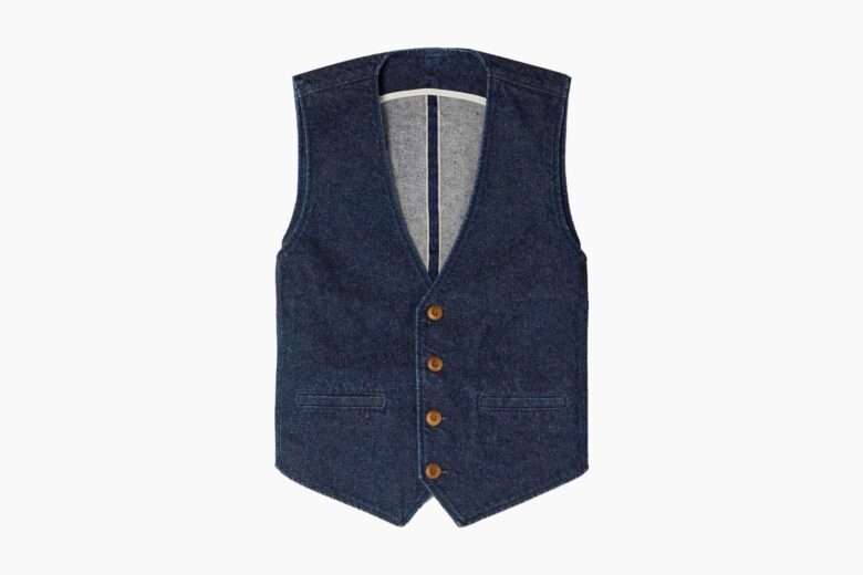 best suit vests women chloe recycled denim vest review - Luxe Digital