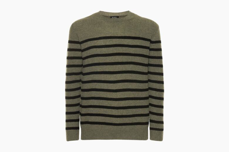 best sweaters men a p c striped review - Luxe Digital
