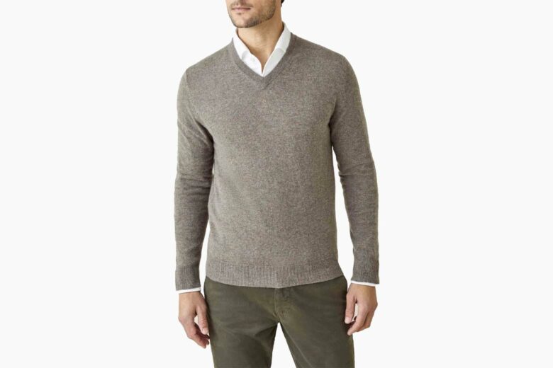 best sweaters men luca faloni cashmere v neck review - Luxe Digital