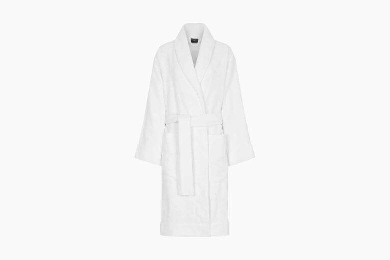 Dolce & Gabbana Jacquard Bathrobe In Blue