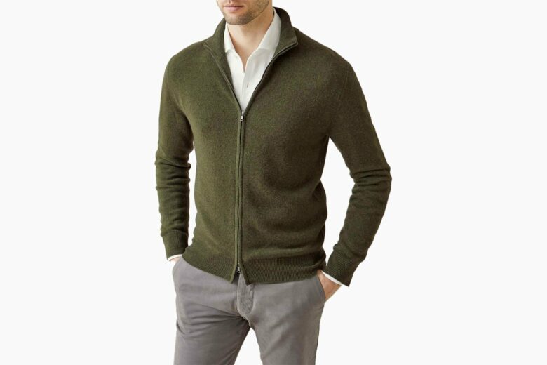 luca faloni aw 2022 italy pure cashmere zip cardigan luxe digital