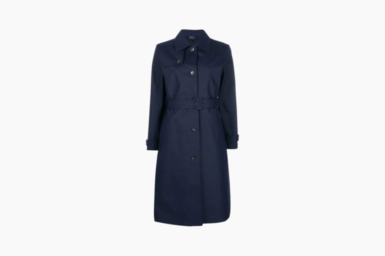 best trench coats women apc navy trench luxe digital