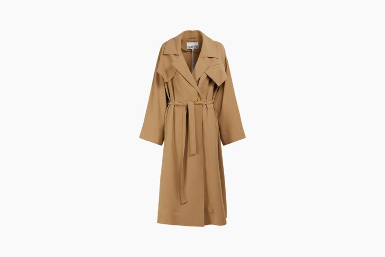 best trench coats women ganni long trench luxe digital