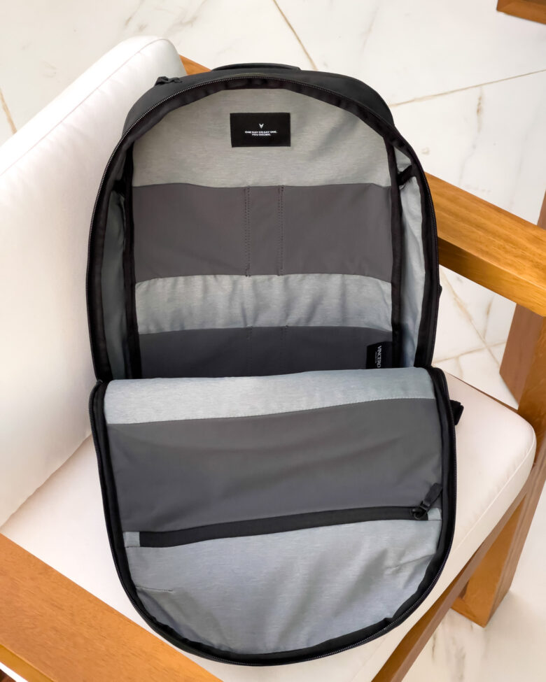 Vincero commuter backpack review inside - Luxe Digital
