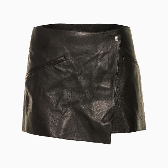 luisaviaroma party outfit women khaite vera leather mini skirt - Luxe Digital