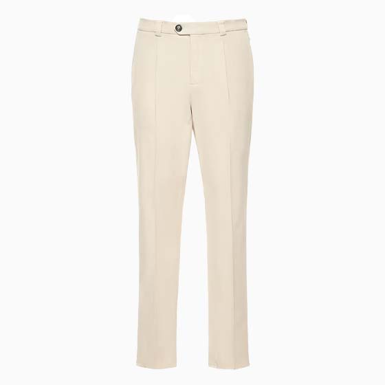 luisaviaroma party outfit men brunello cucinelli dyed cotton blend pants - Luxe Digital