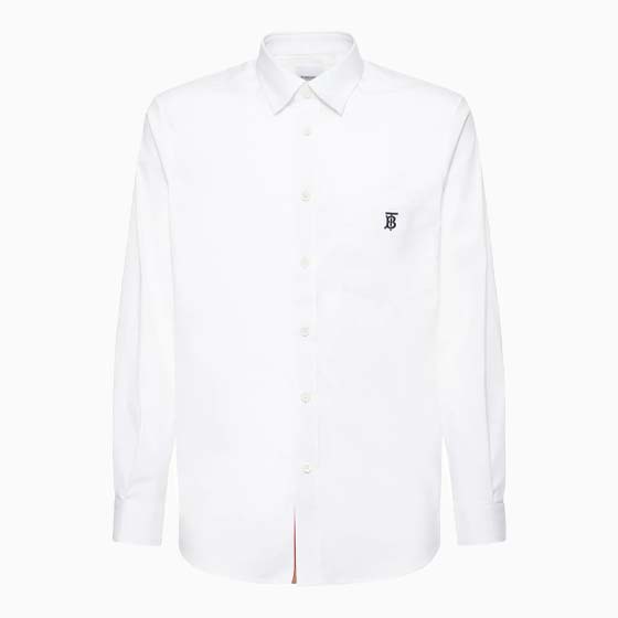 luisaviaroma party outfit men burberry chappel icon stripe stretch poplin shirt - Luxe Digital