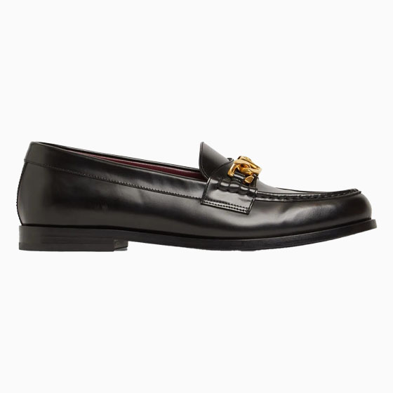 luisaviaroma party outfit men valentino garavani chainlord leather loafers - Luxe Digital