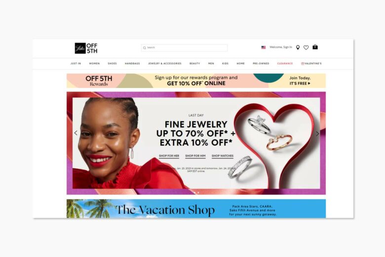 luxury private sales discount website saks off 5th - Luxe Digital