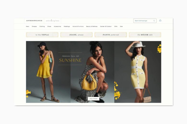 best online shopping sites women anthropologie - Luxe Digital