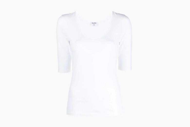 best white t shirt women filippa k - Luxe Digital