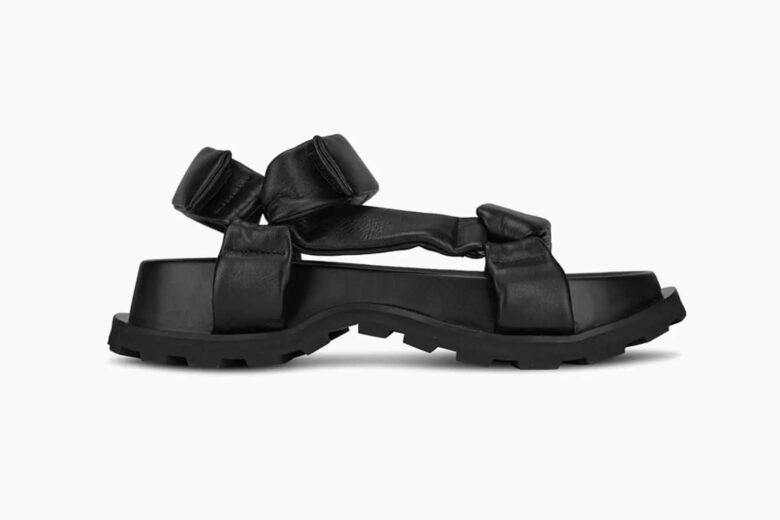 most comfortable sandals women jil sander chunky leather platform sandal - Luxe Digital