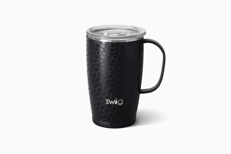 Swell coffee travel mug, travel coffee mug with, handle fit in car cup,  holder stainless steel