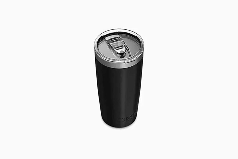 Luxe Stainless Steel Travel Tumbler with Spill-Proof Lid and Straw, 24oz