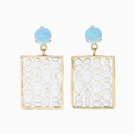 best jewelry brands pearl and opal earrings - Luxe Digital