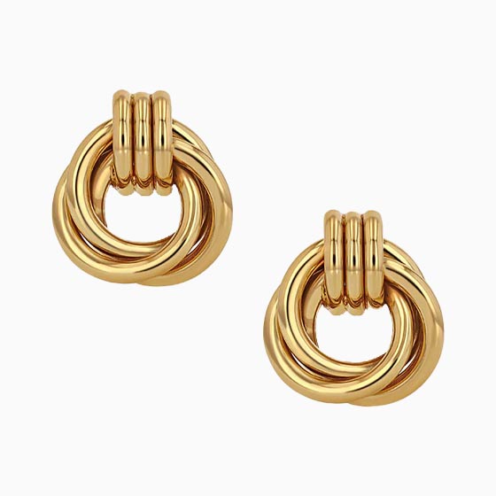 best jewelry brands triple knot earrings - Luxe Digital