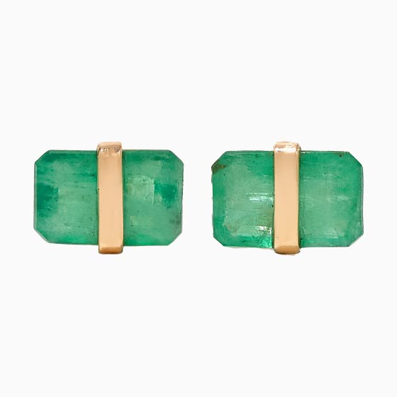best jewelry brands gold emerald earrings - Luxe Digital