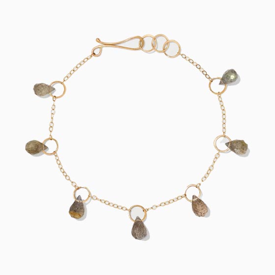 best jewelry brands gold labradorite bracelet - Luxe Digital