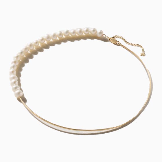 best jewelry brands gold pearl choker necklace - Luxe Digital