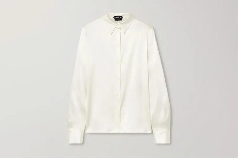 best white shirts women tom ford - Luxe Digital