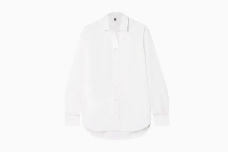 best white shirts women toteme - Luxe Digital
