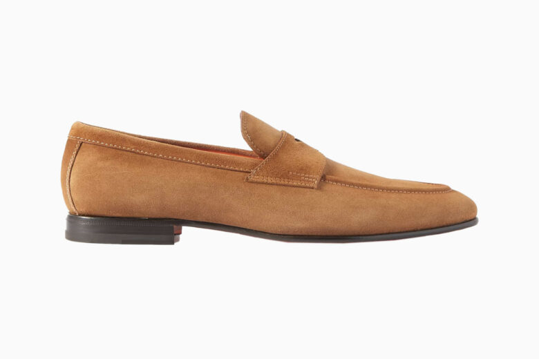 best loafers men santoni damages suede loafers - Luxe Digital