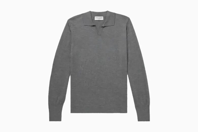 The long sleeve polo shirt ultimate grey - The Nines