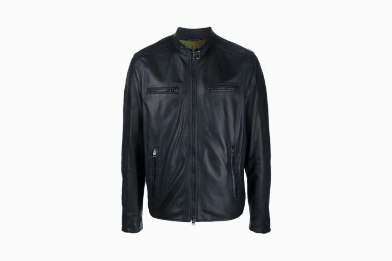 Mens Ionic Black Leather Jacket