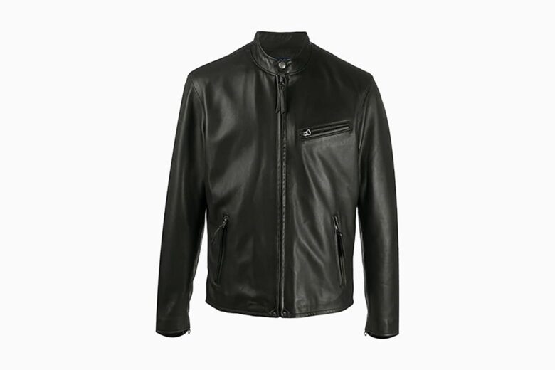 Polo ralph lauren lambskin hotsell leather café racer jacket