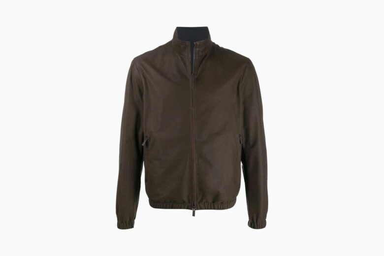 Men's Flight Jacket In Rich Brown 'Black Coffee' Leather - Thursday