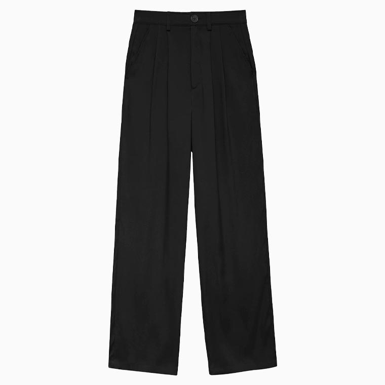 women business casual guide anine bing carrie pant black silk - Luxe Digital