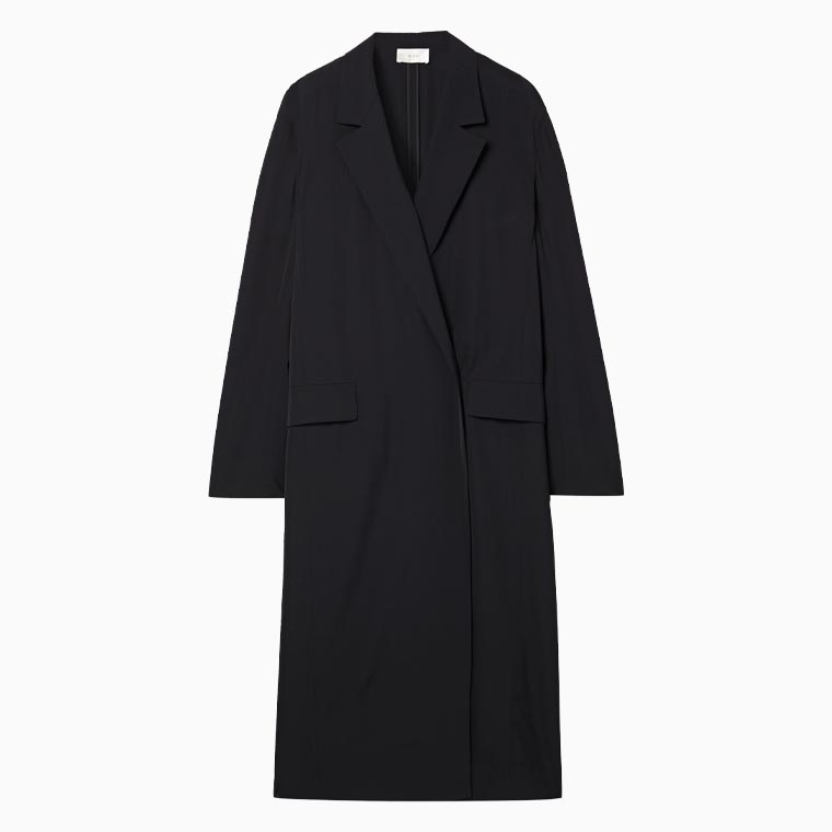 women cocktail attire guide the row biana crepe coat - Luxe Digital