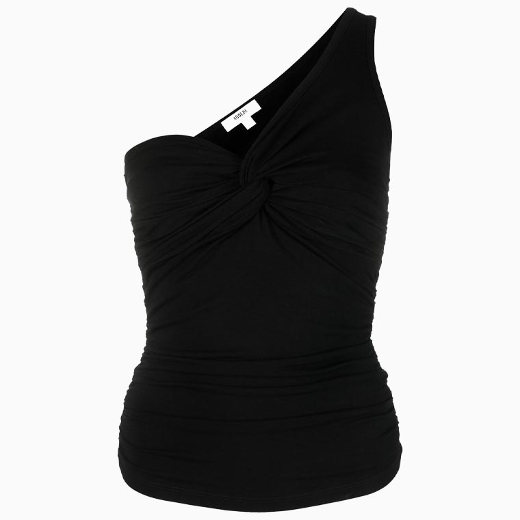 women cocktail attire guide agolde one shoulder sleeveless top - Luxe Digital