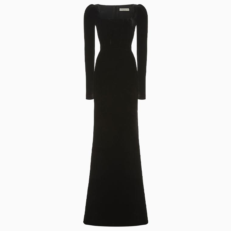 women black tie attire guide alessandra rich velvet long evening dress - Luxe Digital