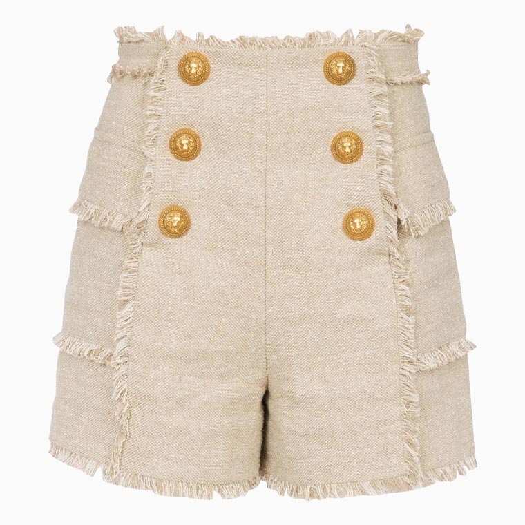 women smart casual dress code guide balmain high waisted tweed shorts - Luxe Digital