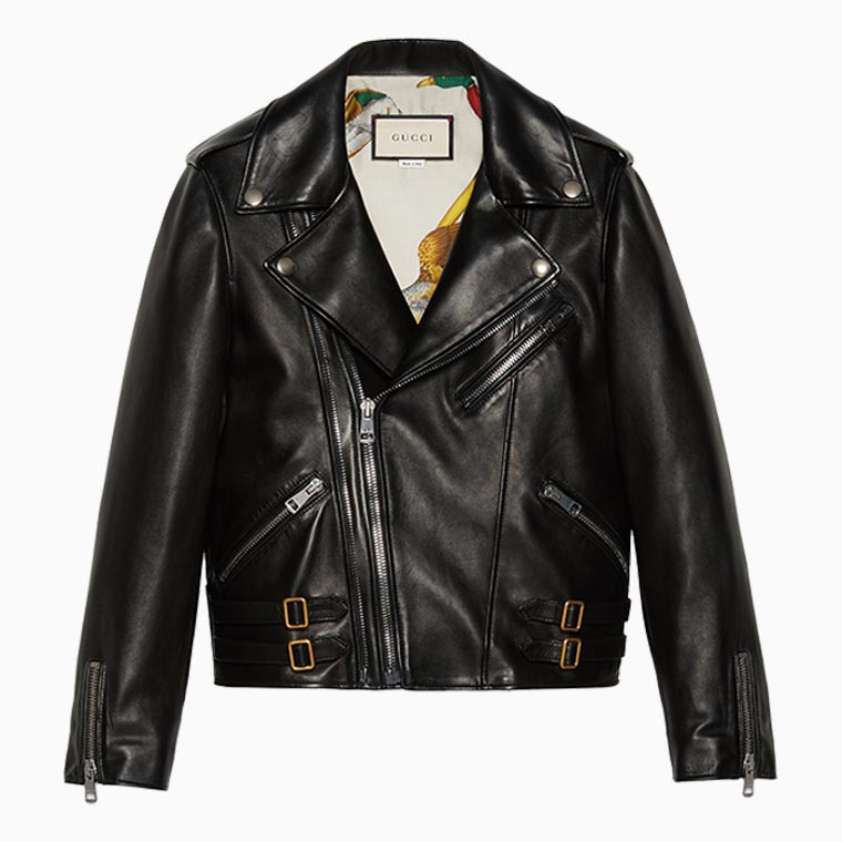 women smart casual dress code guide gucci plonge leather biker jacket - Luxe Digital
