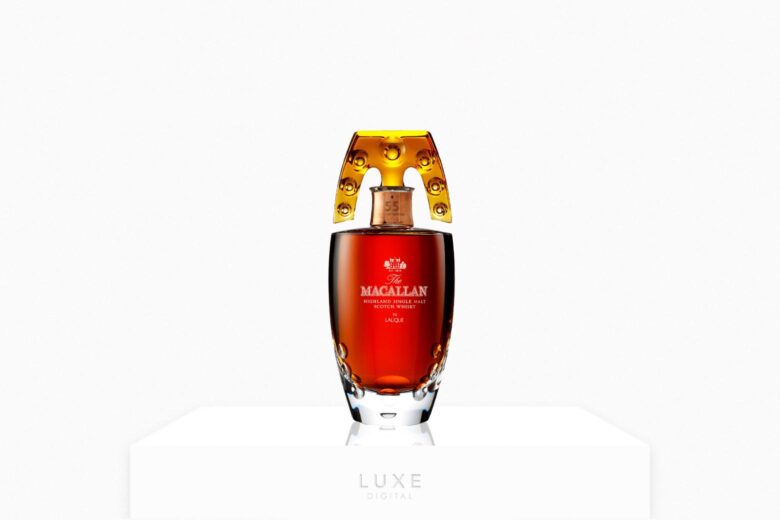 most expensive whiskies the macallan lalique six pillars - Luxe Digital