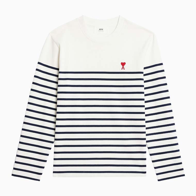 women casual dress code guide ami paris ami de coeur breton stripe t shirt - Luxe Digital
