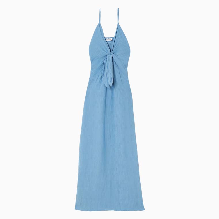 women casual dress code guide faithfull the brand linen blend midi dress - Luxe Digital
