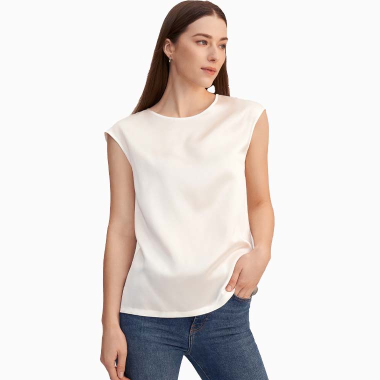 women casual dress code guide lilysilk basic cap sleeves silk t shirt - Luxe Digital