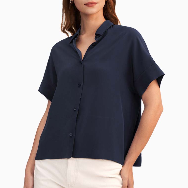 women casual dress code guide lilysilk casual short sleeves loose silk t shirt - Luxe Digital